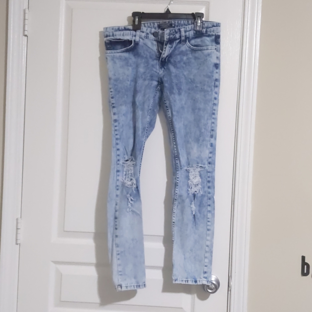 Distressed jeans